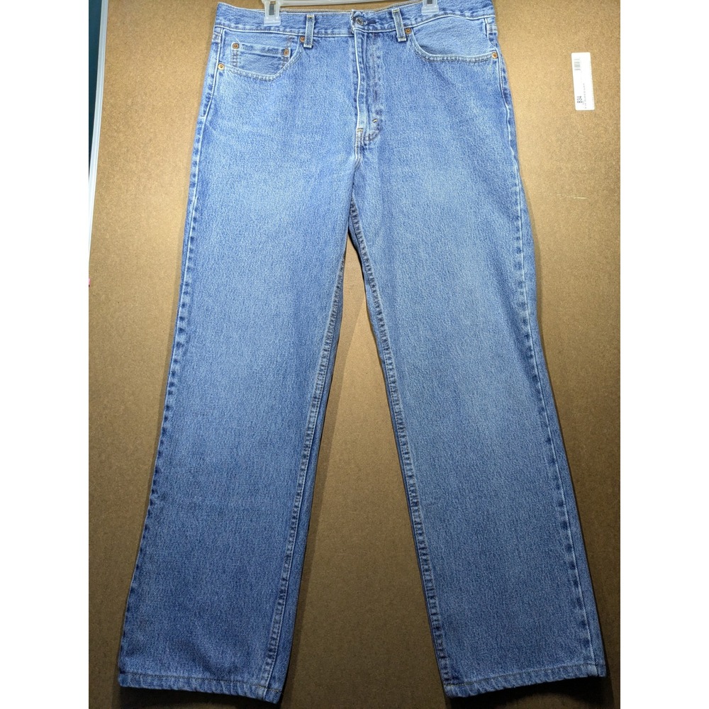 Lot of 2 Levis 550 Relaxed Fit Jeans Mens 36x30 Blue Denim Modified Hem - Picture 10 of 16